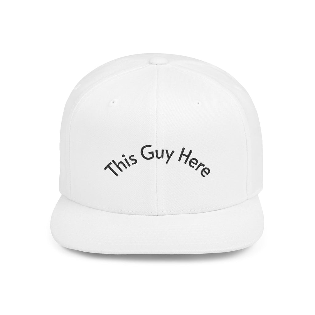 Copy of This Guy Here Flat Bill Snapback Hat - Trendy Cap for Casual Outings, Gift for Friends, Fashion Accessory, Adjustable Snapback, Summer Style