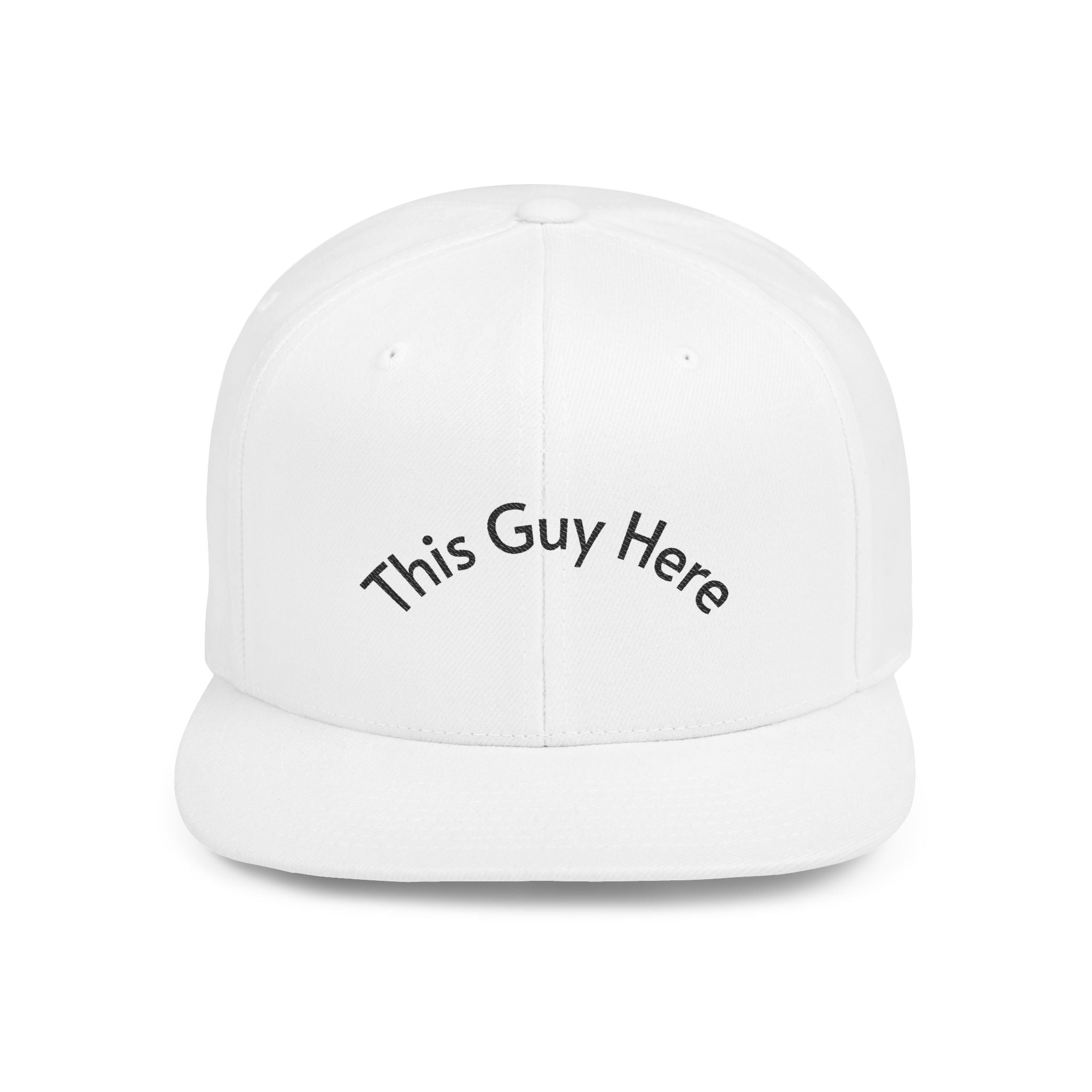 Copy of This Guy Here Flat Bill Snapback Hat - Trendy Cap for Casual Outings, Gift for Friends, Fashion Accessory, Adjustable Snapback, Summer Style
