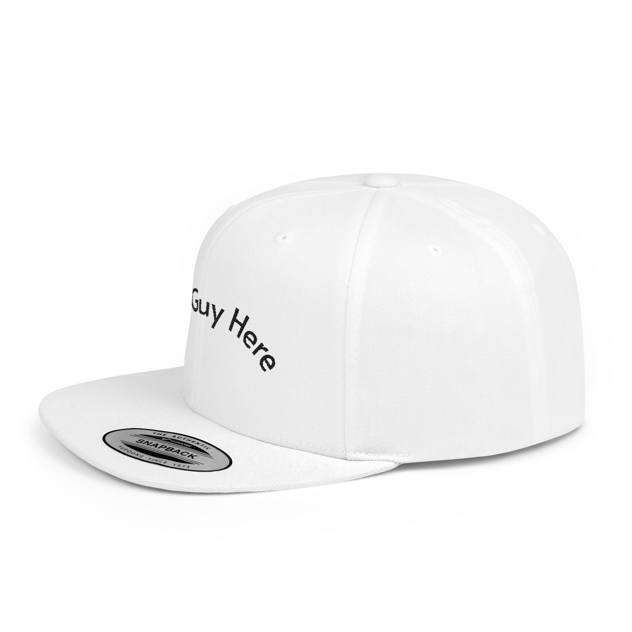 Copy of This Guy Here Flat Bill Snapback Hat - Trendy Cap for Casual Outings, Gift for Friends, Fashion Accessory, Adjustable Snapback, Summer Style
