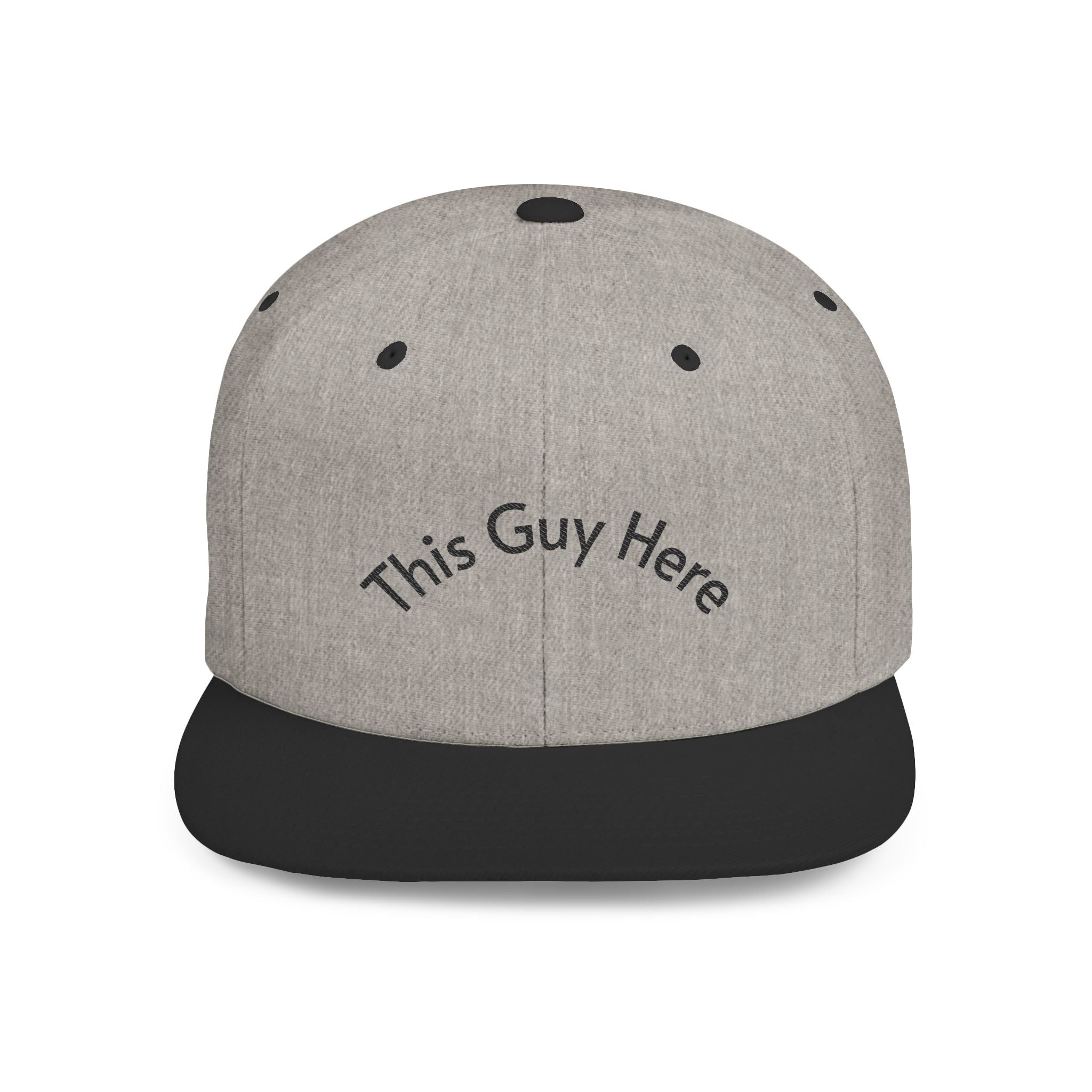 Copy of This Guy Here Flat Bill Snapback Hat - Trendy Cap for Casual Outings, Gift for Friends, Fashion Accessory, Adjustable Snapback, Summer Style